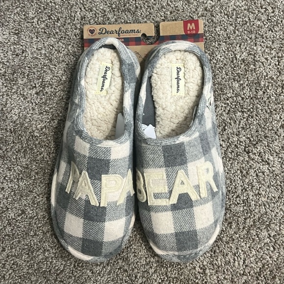 dearfoams Other - Dearfoams “Papa Bear” Memory Foam Slippers Size Medium 9-10